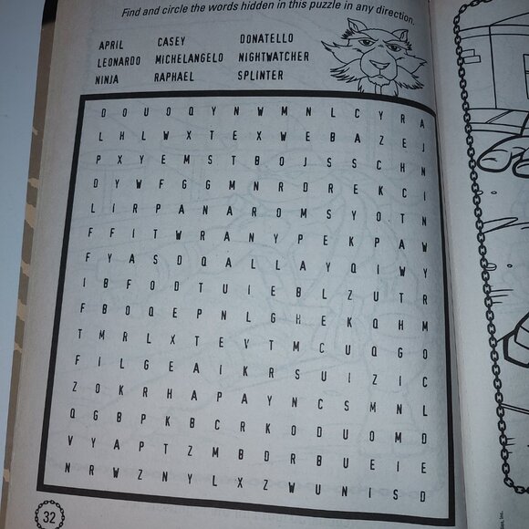 TMNT Tattos The Nightwatcher Activity Book and ZAK Design TMNT 10 oz Cup AS IS - Picture 10 of 13